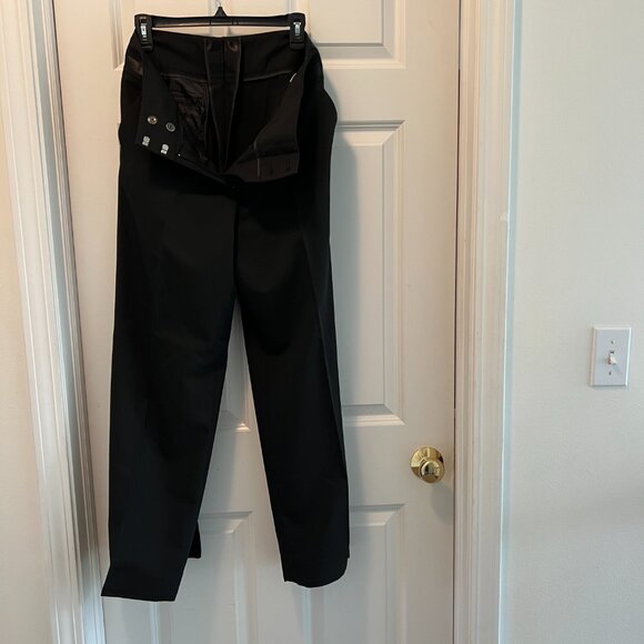 Tuxedo Style Dress Trousers, 32x30, Wide Leg, Black, Worn 1x, EUC, Front Crease - Picture 4 of 8